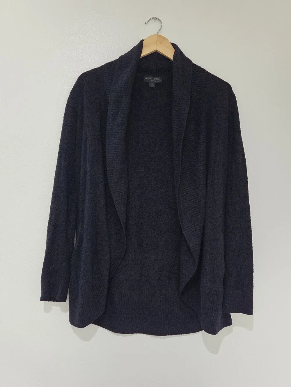 Barefoot Dreams CozyChic Ultra Lite Oasis Black Ribbed  Cardigan